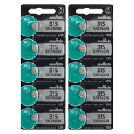 Murata Replaces Sony 315 (SR716SW) 1.55V Silver Oxide 0%Hg Mercury Free Watch Battery (10 Batteries) 