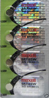 4 Pcs Maxell 1.55V Button Cell Battery 315 SR716SW