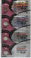 4 Maxell 321 Watch Batteries SR616SW