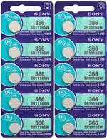 10 Pcs Sony Silver Oxide 366,SR1116SW Batteries