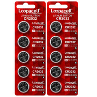 10 Pack Loopacell / 2032 / CR2032 / 3V / Lithium Coin Cell Battery
