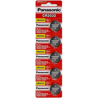 Panasonic CR2032 Lithium 3V Coin Cell Battery - DL2032 KL2032 5 pack