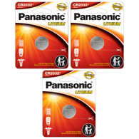 Panasonic CR2032 3.0 Volt Long Lasting Lithium Coin Cell Batteries, 3 Pack