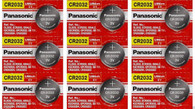 Panasonic CR2032 Lithium Coin Button Batteries, 9 Counts