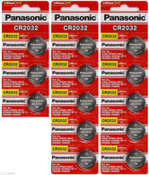 Pack of 13 -- Panasonic Cr2032 3v Lithium Coin Cell Batteries Dl2032 Ecr2032