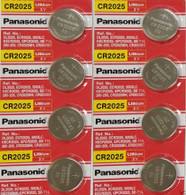 Panasonic Long Lasting for Digital Electronics CR-2025 8 Batteries Per Pack