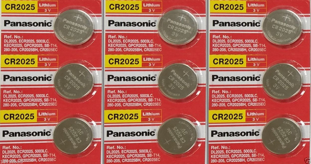 CR 2025 Panasonic 3v Lithium Watch Batteries (9 pieces)