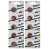 Energizer CR2032 3 Volt Lithium Coin Battery 10 Pack (2x5 Pack) In Original Packaging