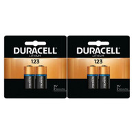 Duracell Ultra 123 3-Volt Camera Batteries, 2-Count Packages (Pack of 2) total of 4