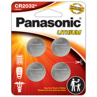 Panasonic CR2032 3V Lithium Coin Battery (Pack of 4)