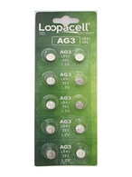 LOOPACELL Alkaline AG3 LR41 392 SR41SW Watch Battery x 500