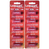 A23 12-Volt Alkaline Battery (10-Pack) By Loopacell