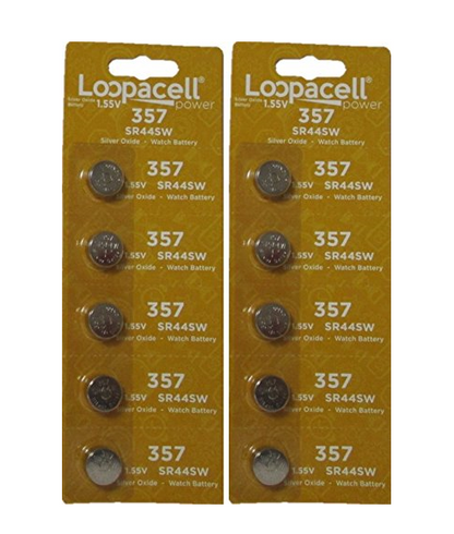  LOOPACELL 10 Pack AG13 LR44 357 Button Cell Battery : Health &  Household