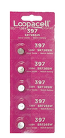 5 Loopacell 397 / 396 (SR726SW, SR726W) Silver Oxide Watch Battery