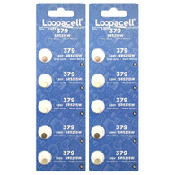 Loopacell Silver Oxide Batteries Size 379 (SR521SW) 10 Batteries