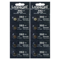 10 Loopacell 392/384 Silver Oxide Batteries