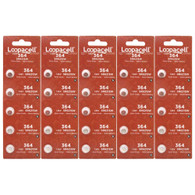 Loopacell 364 AG1 SR621SW SR621 SR60 363 164 LR621 LR60 D364 Silver Oxide Electronic Batteries x 25