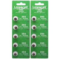 Loopacell 393 Silver Oxide 10 Batteries (SR754W)