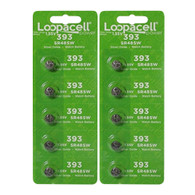 Loopacell 393 Silver Oxide 10 Batteries (SR754W)