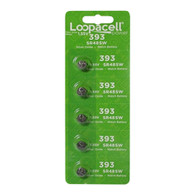 Loopacell SR754W 393 Silver Oxide Watch Battery 5 Pack