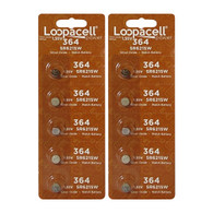 Loopacell 364 SR621SW Silver Oxide 10 Batteries