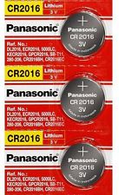 [ 3 pcs ] -- Panasonic Cr2016 3v Lithium Coin Cell Battery Dl2016 Ecr2016