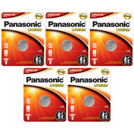 Panasonic CR2016 3V Lithium Coin Cell Batteries, 5-Pack, DL2016 ECR2016 Compatible Button Cell Battery