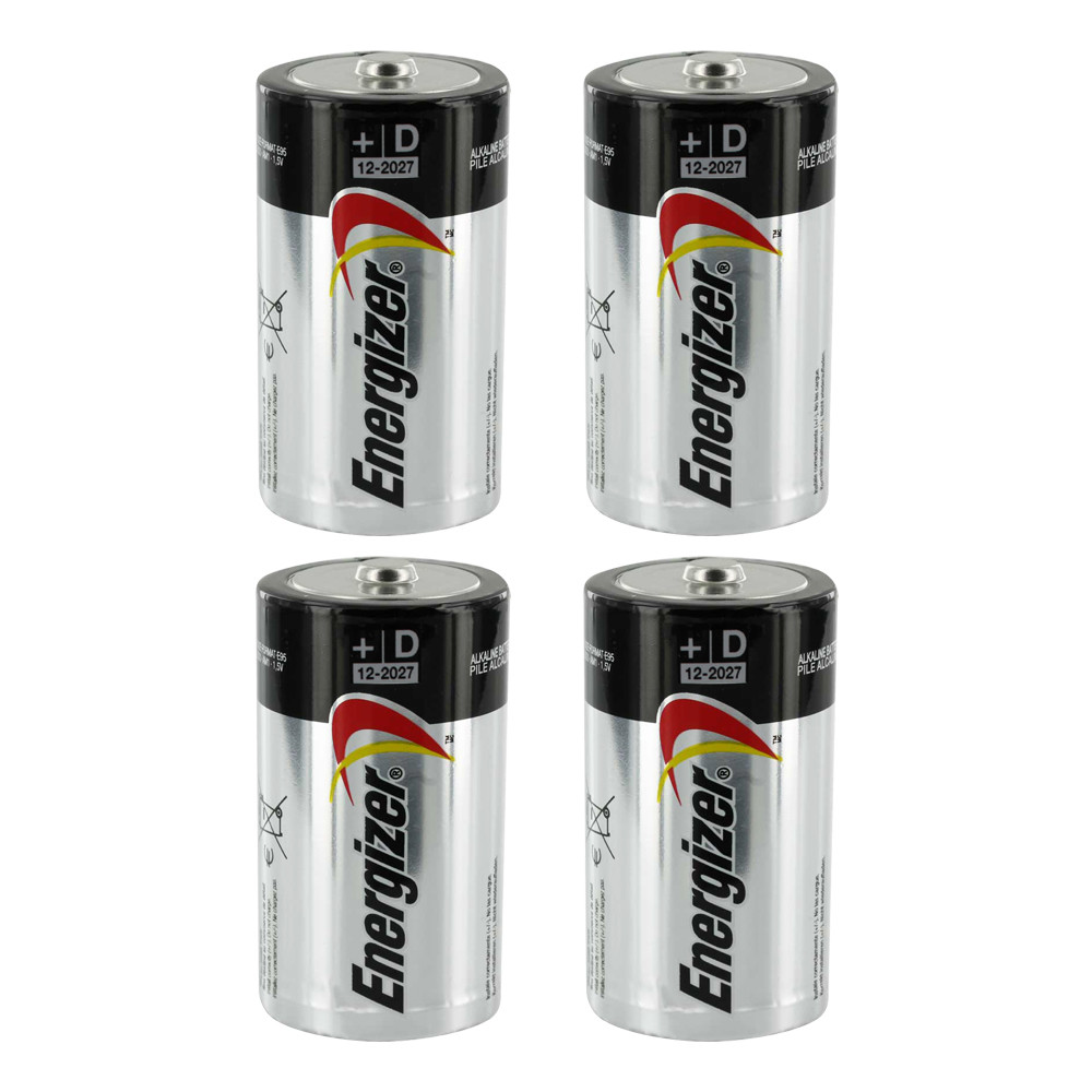Energizer D Cell Batteries, Max Alkaline (4 Count)
