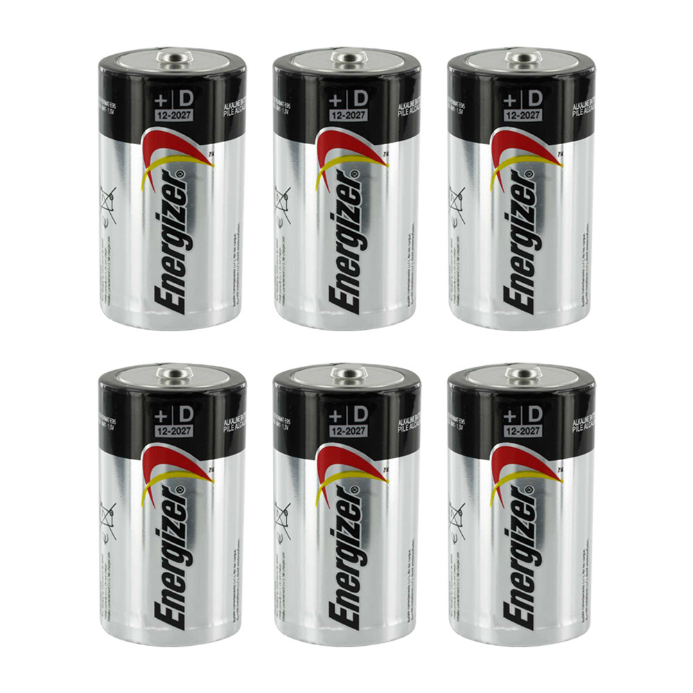 D Alkaline Batteries, 6 Pack