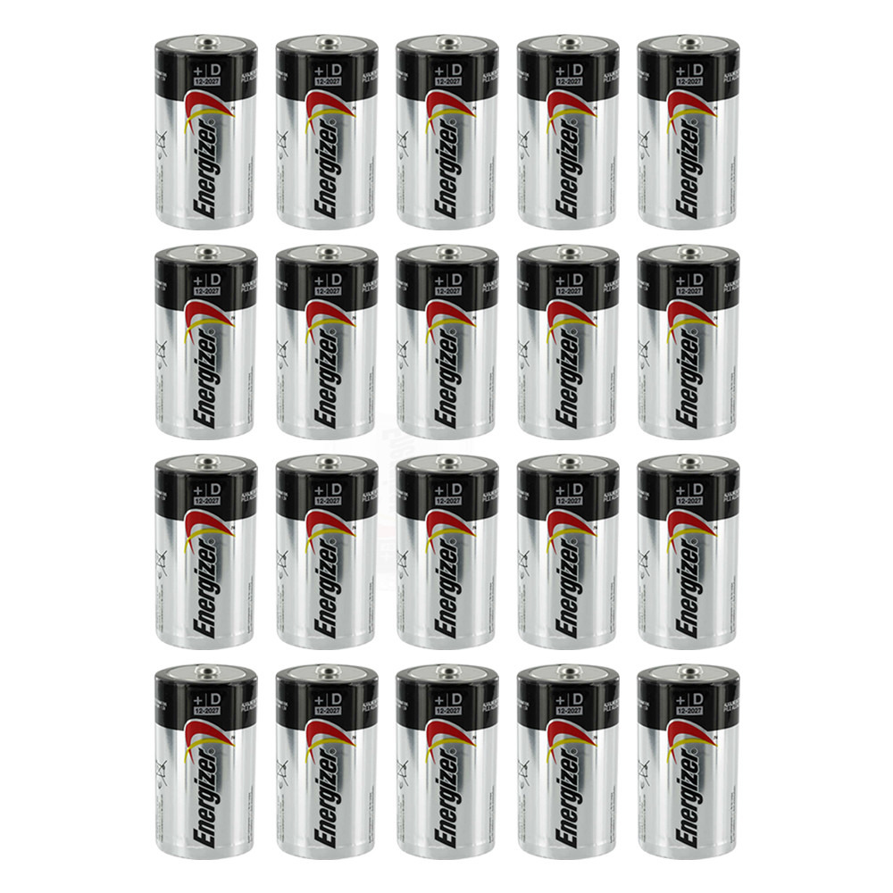 Energizer D Cell Batteries, Max Alkaline D Battery Size, (20 Count) -