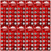 120 pcs AG13 LR44 SR44 L1154 357 A76 Alkaline button cell watch camera batteries