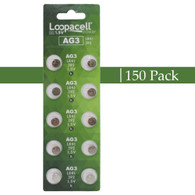 150 Pack Loopacell Brand AG3 batteries Replaces LR41 392