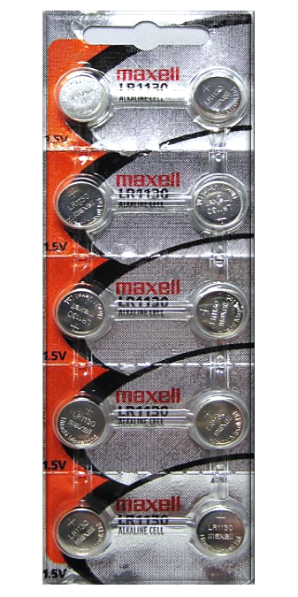 Maxell LR1130 AG10 GP189 189 Alkaline batteries X 10 