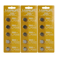 Loopacell 389 390 Button Cell Silver Oxide SR1130W Watch Battery Pack of 15 Batteries