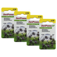 ZeniPower MF 10 (A10) Hearing Aid Zinc Air Battery - 24-Pack - Mercury-Free