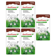 30-PACK SIZE 312 ZENIPOWER HEARING AID BATTERIES
