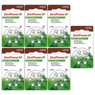 ZeniPower One Size 312 Mercury Free Hearing Aid Batteries (Pack of 42)