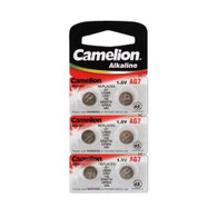 6 Camelion Button Cells Ag7 Alkaline Batteries Watch B31v