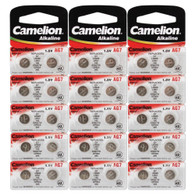 30 x AG7 Camelion (395, 399 & LR927) Button Batteries