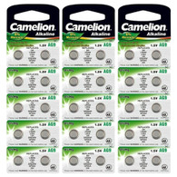 30 x Camelion AG9 LR936 394 SR936 GP394 SR936SW LR45 1.55V Alkaline Cell Button Battery