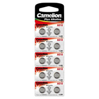 10 Pk Camelion AG10 LR1130 389 390 L1131 LR54 D389 Alkaline Button Cell Battery