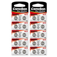 20 x AG10 (389, 390 & LR54) Camelion Button Batteries