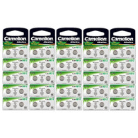 50x Button Cell ag12-lr43-v12ga-186-386 Alkaline Watch Battery FROM Camelion