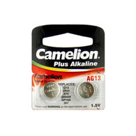 Camelion Plus Alkaline High Energy "AG13" LR44 1.5V Battery 2 Pk