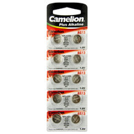 Camelion AG13/LR44/A76/357/SR44W/GP76A Alkaline Button Cell battery (Pack of 10)