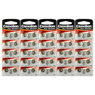 50 Pack Camelion AG13 LR44 357 Mercury Free 1.5V Alkaline Button Cell Battery