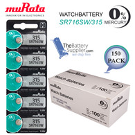 Murata 315 Watch battery - Strip of 150 Batteries