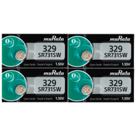 329 Murata Silver Oxide Batteries 1.55V 4pcs