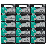 Murata 329 Button Cell Silver Oxide SR731SW Watch Battery Pack of 15 Batteries