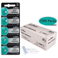 Murata 1000 x SR516SW 317 SR516 1.55v Silver Oxide Button Cell Watch Battery Wholesale Pack